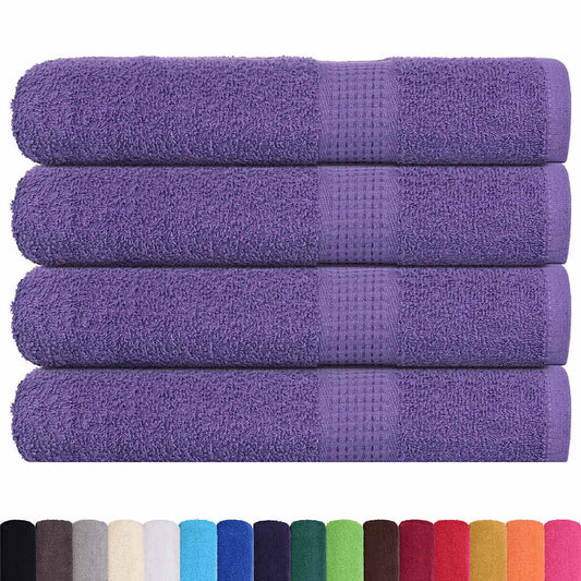 vidaXL Towels "FROGN" 4 pcs Purple 100x200 cm 360 gsm