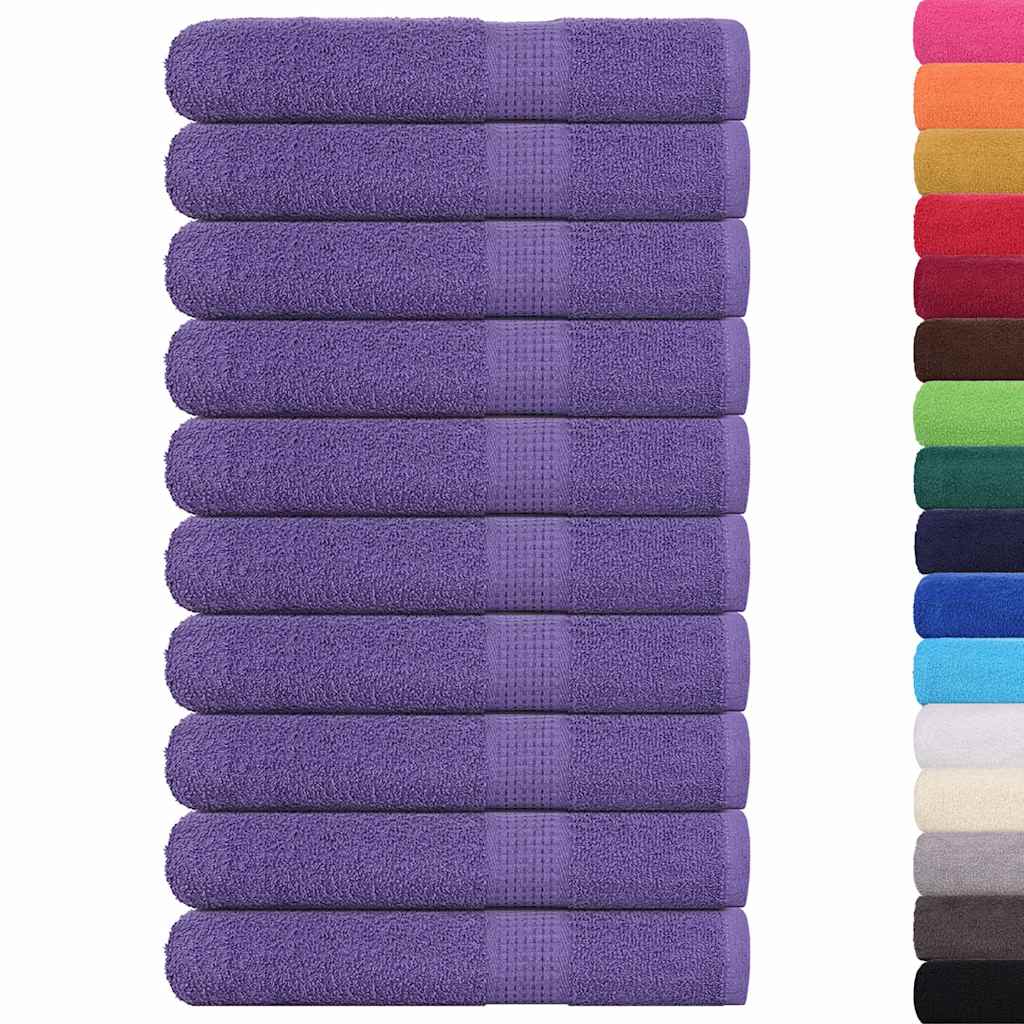 vidaXL Towels "FROGN" 10 pcs Purple 100x200 cm 360 gsm