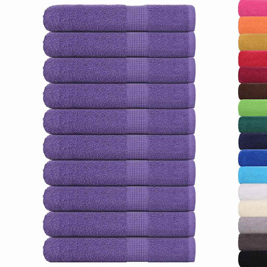 vidaXL Towels "FROGN" 10 pcs Purple 100x200 cm 360 gsm