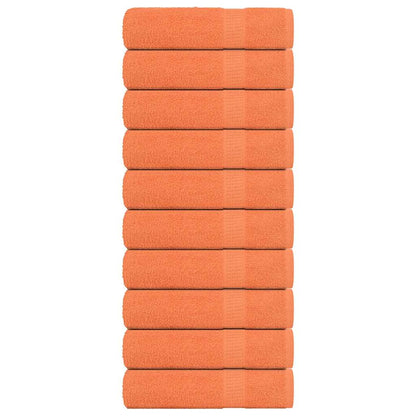vidaXL Bath Towels 10 pcs "FROGN" Orange 100x150 cm 100% Cotton