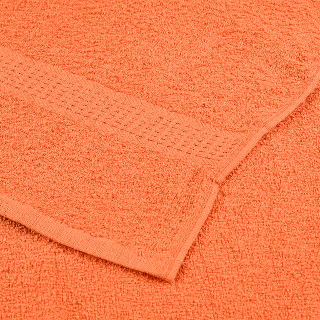 vidaXL Bath Towels 10 pcs "FROGN" Orange 100x150 cm 100% Cotton