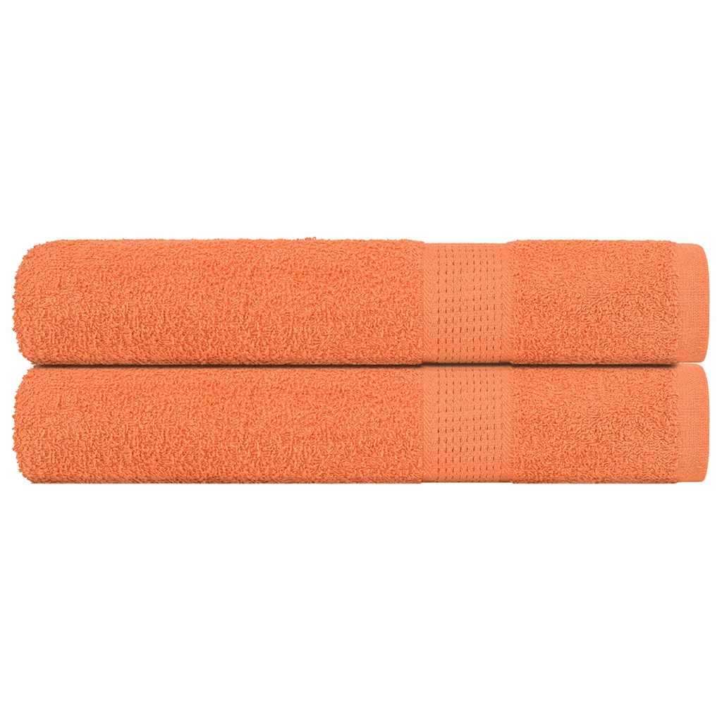 vidaXL Sauna Towels 2 pcs "FROGN" Orange 80x200 cm 100% Cotton