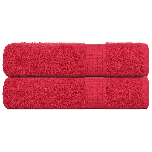 vidaXL Shower Towels "FROGN" 2 pcs Red 70x140 cm 360 gsm