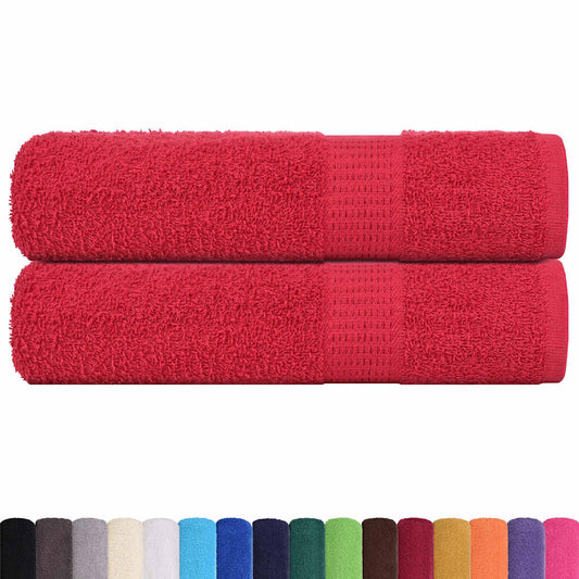 vidaXL Shower Towels "FROGN" 2 pcs Red 70x140 cm 360 gsm