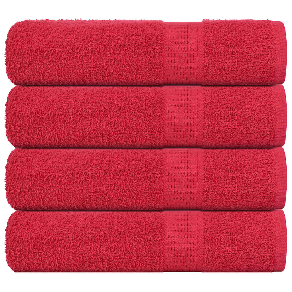 vidaXL Shower Towels "FROGN" 4 pcs Red 70x140 cm 360 gsm