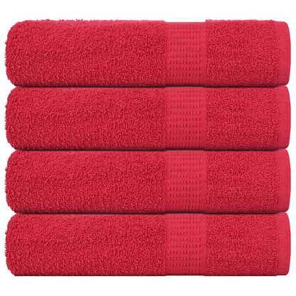 vidaXL Shower Towels "FROGN" 4 pcs Red 70x140 cm 360 gsm