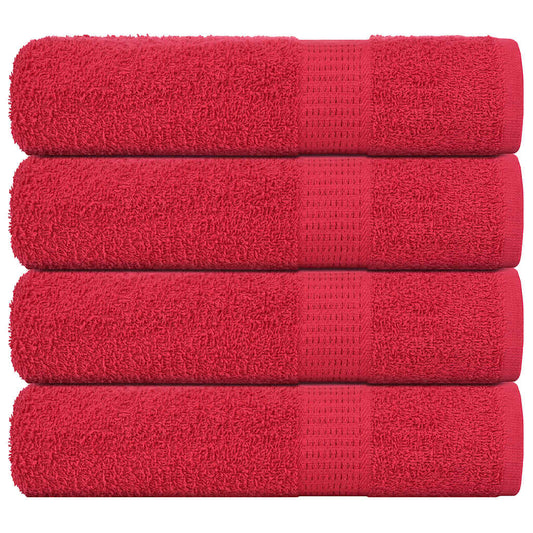 vidaXL Bath Towels "FROGN" 4 pcs Red 100x150 cm 360 gsm