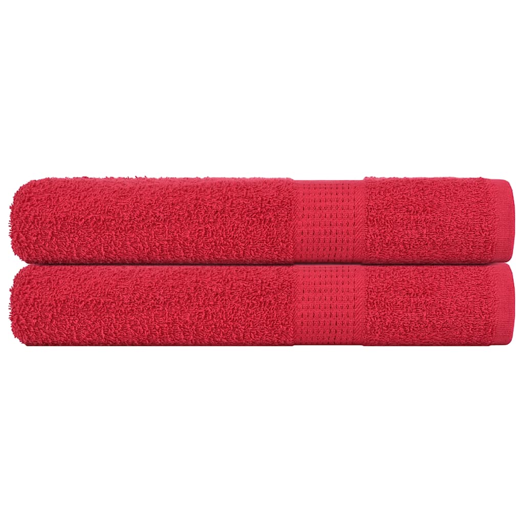 vidaXL Sauna Towels 2 pcs Red 80x200 cm 360 gsm 100% Cotton