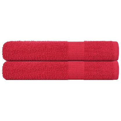 vidaXL Sauna Towels 2 pcs Red 80x200 cm 360 gsm 100% Cotton
