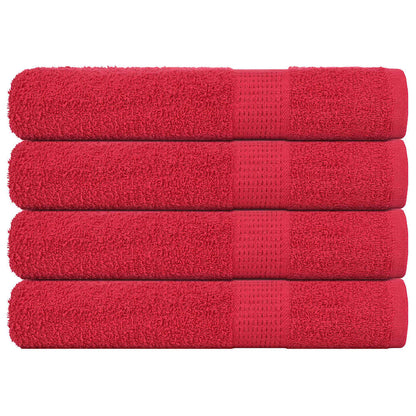 vidaXL Sauna Towels "FROGN" 4 pcs Red 80x200 cm 360 gsm