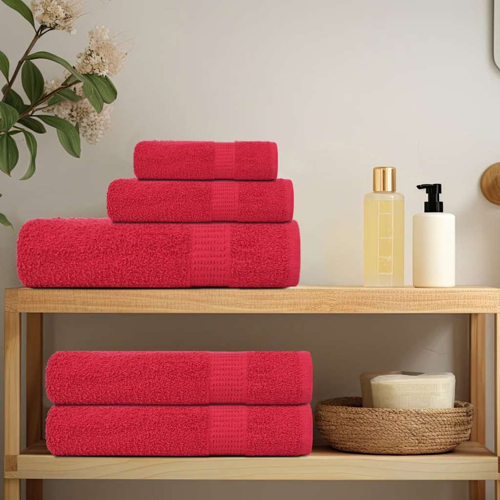 vidaXL Sauna Towels "FROGN" 4 pcs Red 80x200 cm 360 gsm