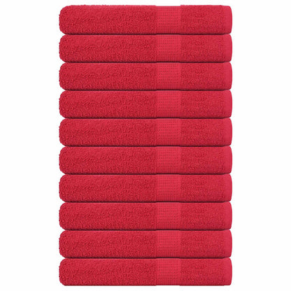 vidaXL Sauna Towels 10 pcs Red 80x200 cm 360 gsm 100% Cotton