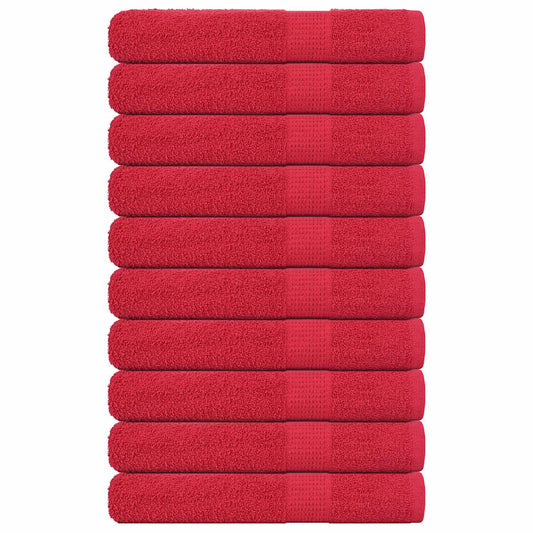 vidaXL Sauna Towels "FROGN" 10 pcs Red 80x200 cm 360 gsm