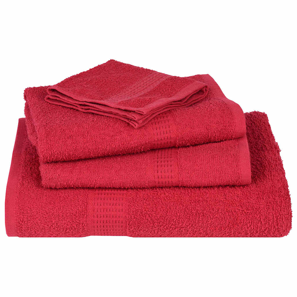 vidaXL Sauna Towels "FROGN" 10 pcs Red 80x200 cm 360 gsm