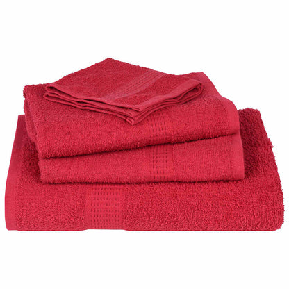 vidaXL Sauna Towels "FROGN" 10 pcs Red 80x200 cm 360 gsm