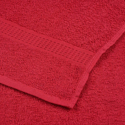vidaXL Sauna Towels 10 pcs Red 80x200 cm 360 gsm 100% Cotton
