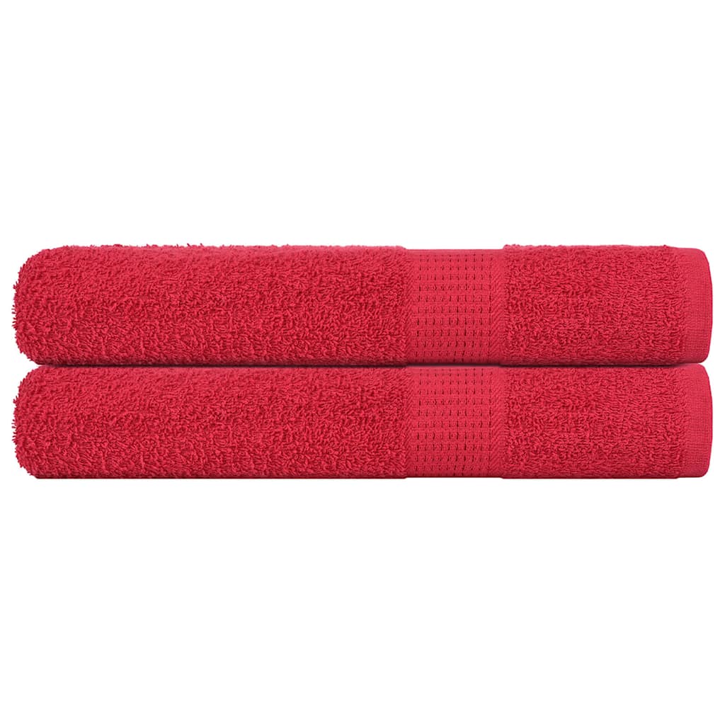 vidaXL Towels "FROGN" 2 pcs Red 100x200 cm 360 gsm
