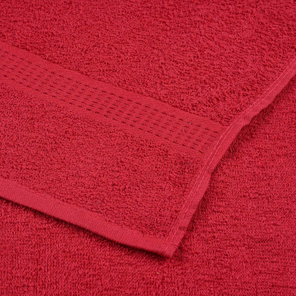 vidaXL Towels 10 pcs Red 100x200 cm 360 gsm 100% Cotton