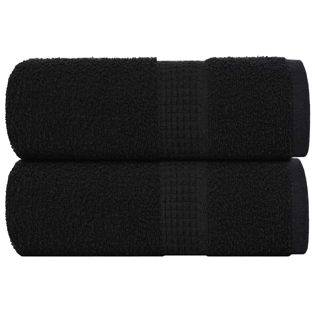 vidaXL Wash Towels "FROGN" 2 pcs Black 30x30 cm 360 gsm