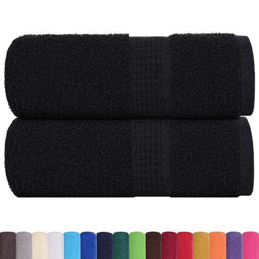 vidaXL Wash Towels "FROGN" 2 pcs Black 30x30 cm 360 gsm