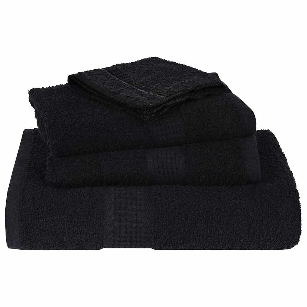 vidaXL Wash Towels "FROGN" 2 pcs Black 30x30 cm 360 gsm