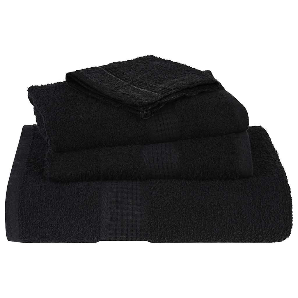 vidaXL Wash Towels "FROGN" 10 pcs Black 30x30 cm 360 gsm