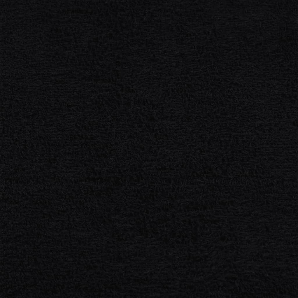 vidaXL Wash Towels "FROGN" 10 pcs Black 30x30 cm 360 gsm