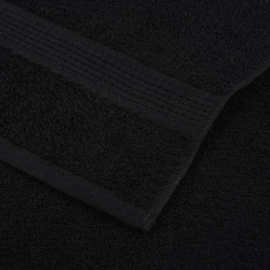 vidaXL Wash Towels "FROGN" 10 pcs Black 30x30 cm 360 gsm