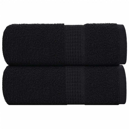 vidaXL Guest Towels "FROGN" 2 pcs Black 30x50 cm 360 gsm