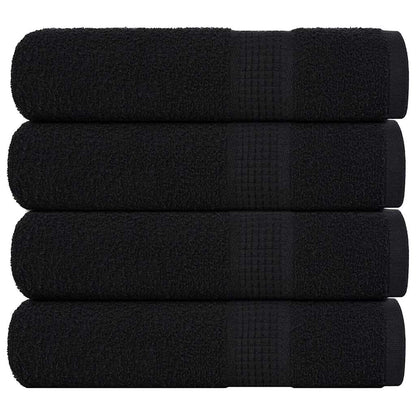 vidaXL Hand Towels "FROGN" 4 pcs Black 50x100 cm 360 gsm