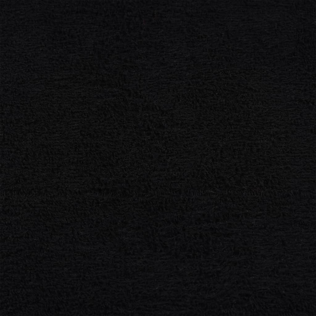 vidaXL Hand Towels "FROGN" 4 pcs Black 50x100 cm 360 gsm