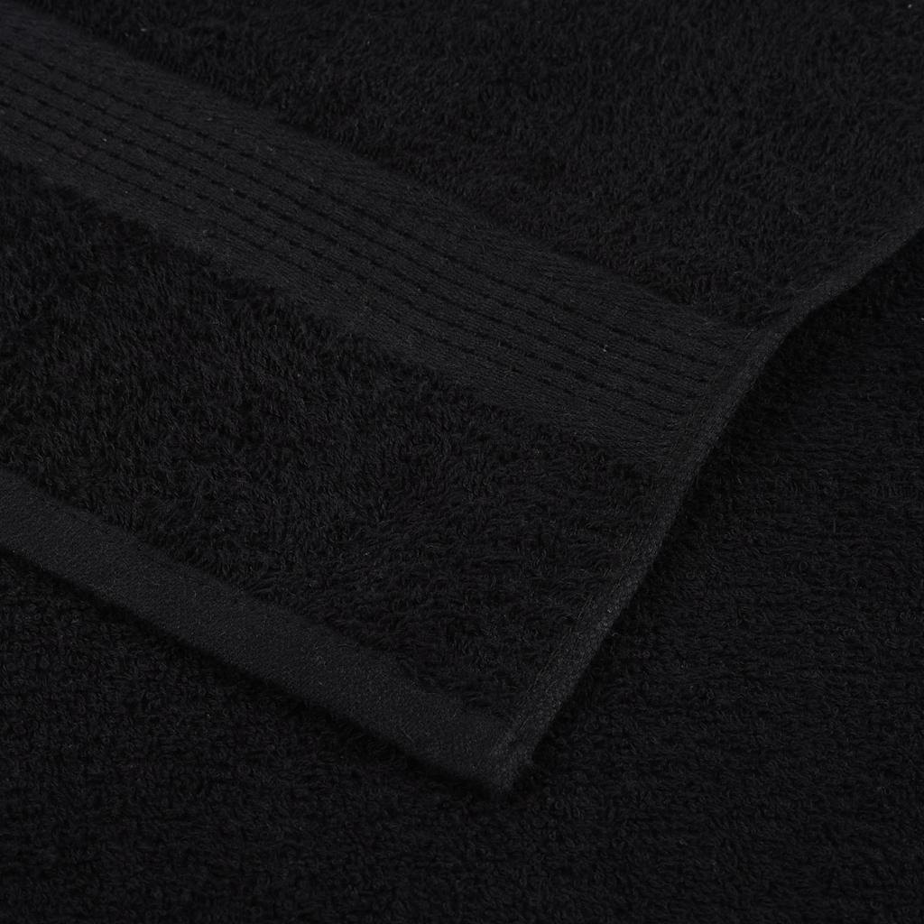 vidaXL Hand Towels "FROGN" 4 pcs Black 50x100 cm 360 gsm