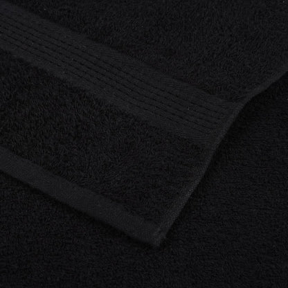 vidaXL Hand Towels "FROGN" 4 pcs Black 50x100 cm 360 gsm