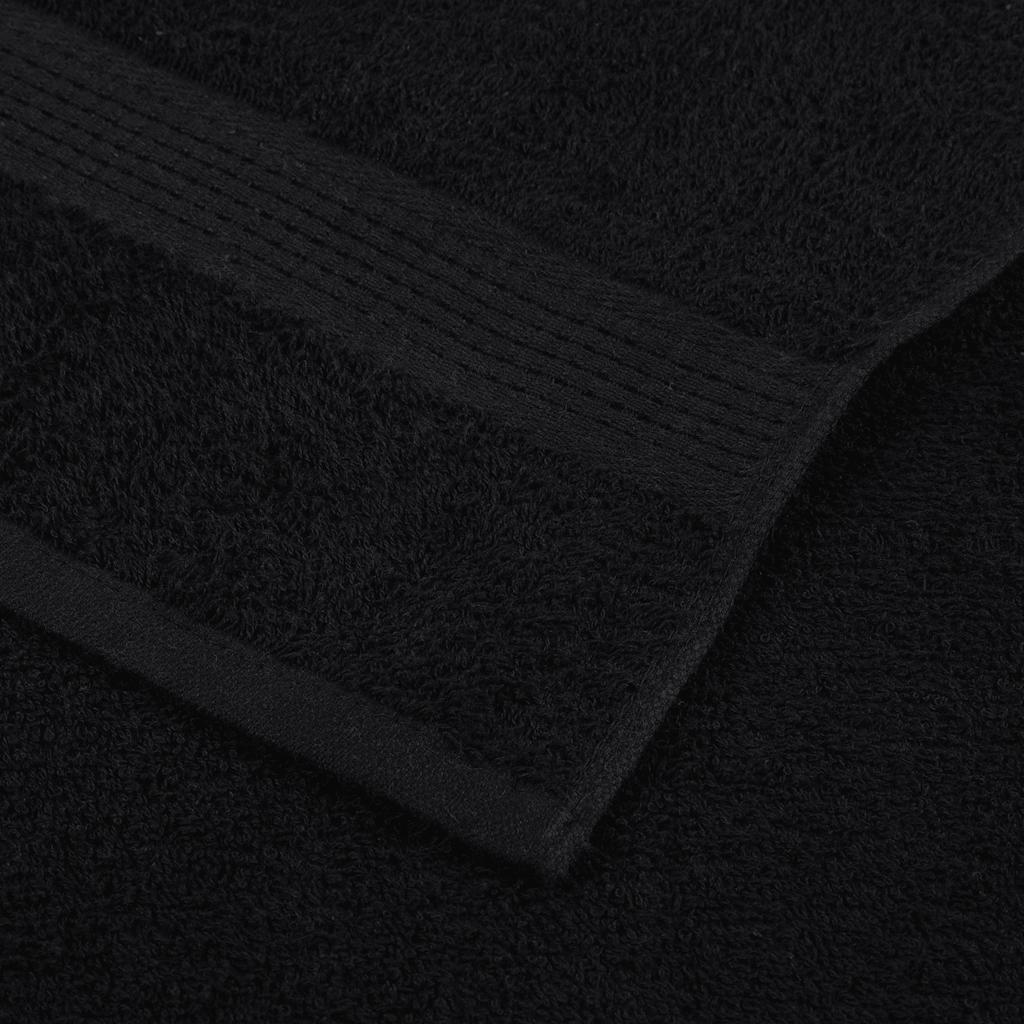 vidaXL Shower Towels "FROGN" 4 pcs Black 70x140 cm 360 gsm