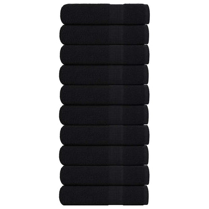 vidaXL Shower Towels "FROGN" 10 pcs Black 70x140 cm 360 gsm