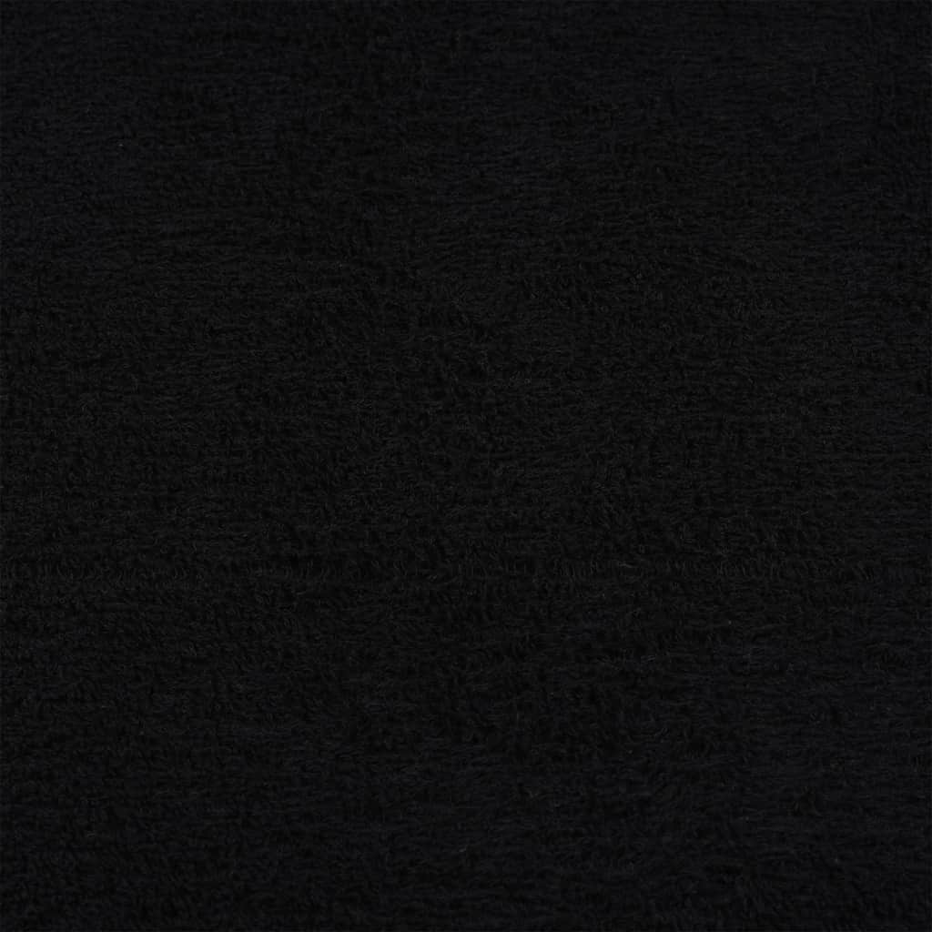 vidaXL Bath Towels "FROGN" 2 pcs Black 100x150 cm 360 gsm