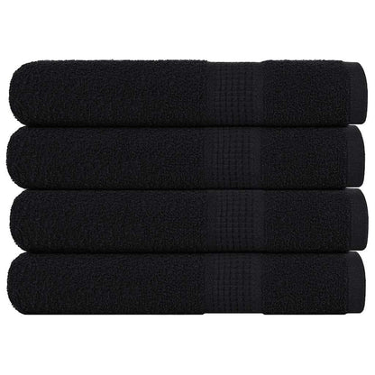 vidaXL Sauna Towels "FROGN" 4 pcs Black 80x200 cm 360 gsm