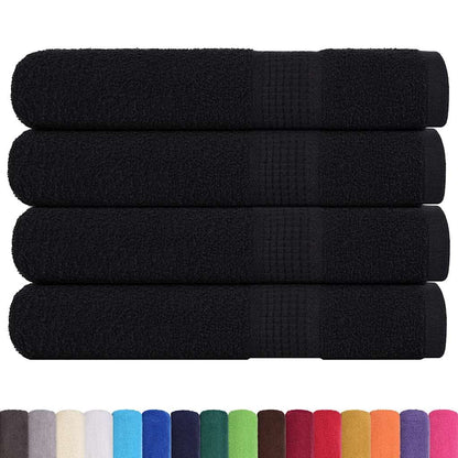 vidaXL Sauna Towels "FROGN" 4 pcs Black 80x200 cm 360 gsm