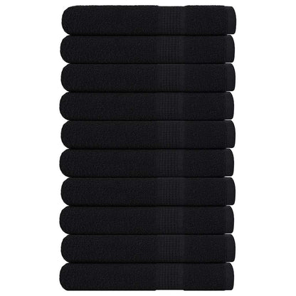 vidaXL Sauna Towels "FROGN" 10 pcs Black 80x200 cm 360 gsm