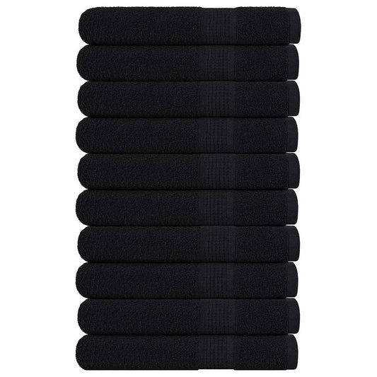 vidaXL Sauna Towels "FROGN" 10 pcs Black 80x200 cm 360 gsm