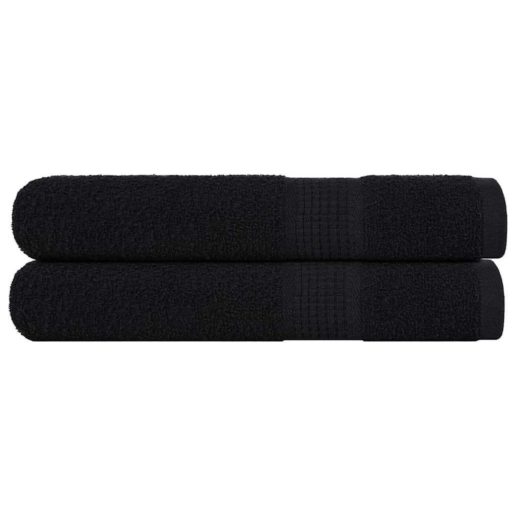 vidaXL Towels "FROGN" 2 pcs Black 100x200 cm 360 gsm