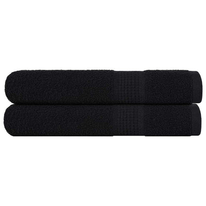 vidaXL Towels "FROGN" 2 pcs Black 100x200 cm 360 gsm