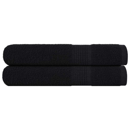 vidaXL Towels "FROGN" 2 pcs Black 100x200 cm 360 gsm
