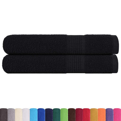 vidaXL Towels "FROGN" 2 pcs Black 100x200 cm 360 gsm