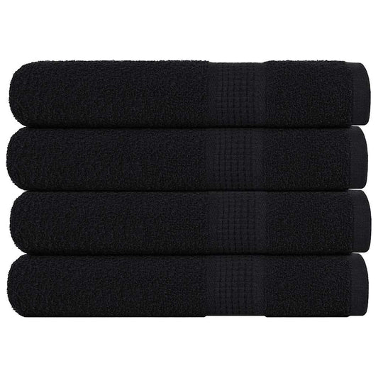vidaXL Towels "FROGN" 4 pcs Black 100x200 cm 360 gsm