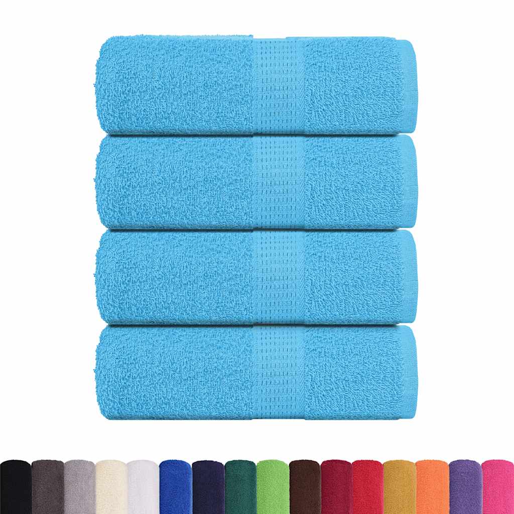 vidaXL Soap Towels 4 pcs Turquoise 30x30 cm 360 gsm 100% Cotton