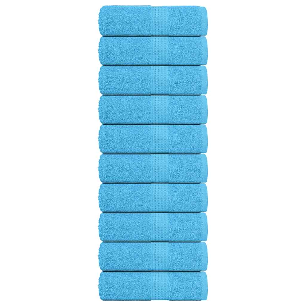 vidaXL Wash Towels "FROGN" 10 pcs Turquoise 30x30 cm 360 gsm