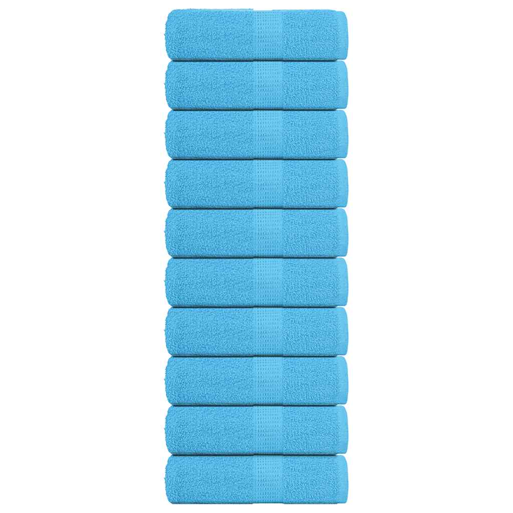 vidaXL Guest Towels "FROGN" 10 pcs Turquoise 30x50 cm 360 gsm