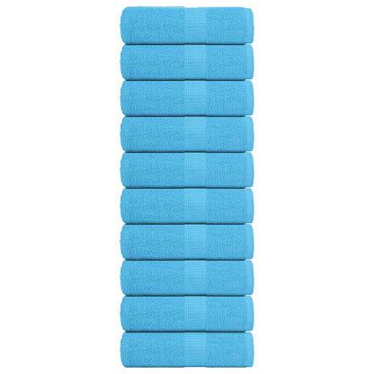vidaXL Guest Towels "FROGN" 10 pcs Turquoise 30x50 cm 360 gsm