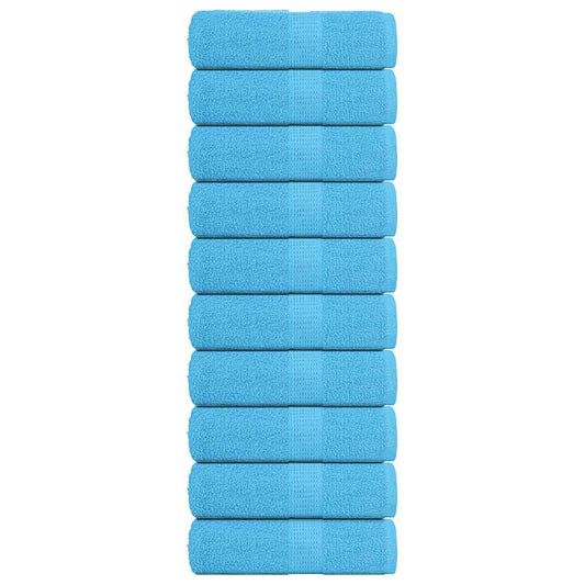 vidaXL Guest Towels "FROGN" 10 pcs Turquoise 30x50 cm 360 gsm